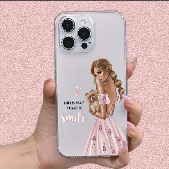 Simple Girl Printed Phone Case For iPhone 15 Pro Max - TRANSPARENT - CLEARANCE - Picture 1 of 5